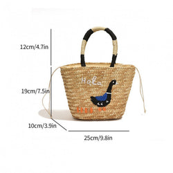 Women's Hand-woven Vegetable Basket Shoulder Tote Bag Buyfinity