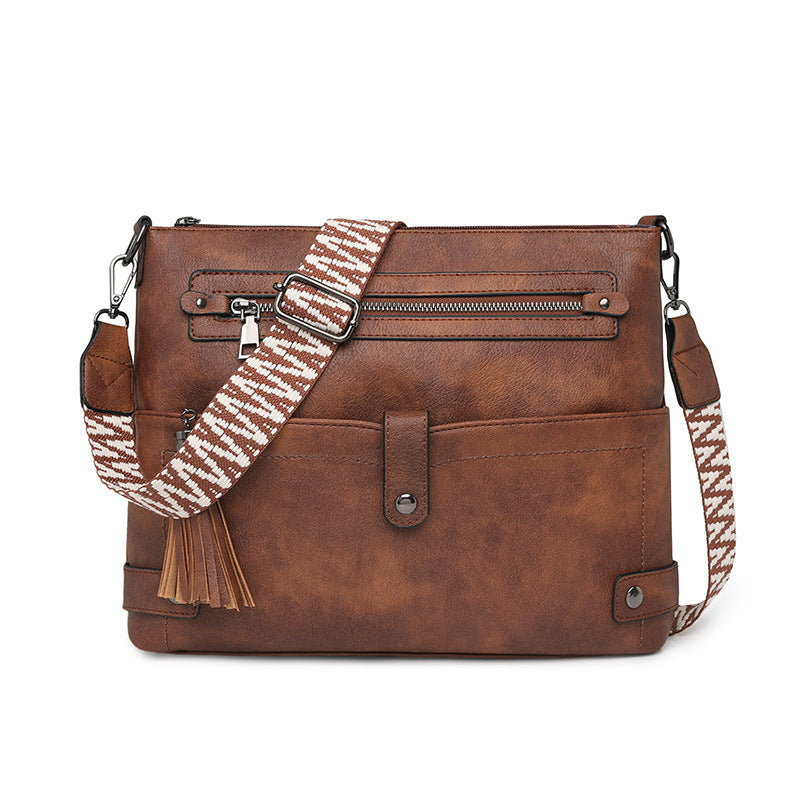 Retro Washed Leather Shoulder Messenger Bag Buyfinity