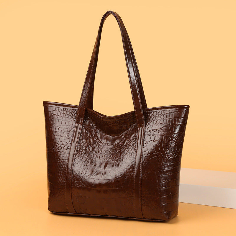 Women's Soft Leather Portable Large Capacity Shoulder Bag Buyfinity