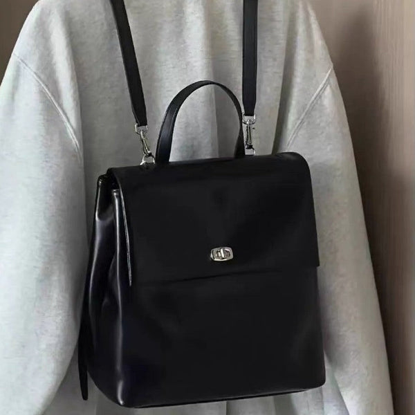 Korean Style Retro High-grade Oil Wax Leather Backpack Buyfinity