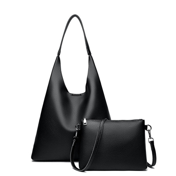 Retro Large Capacity Shoulder Bag Soft Leather Underarm Crossbody Bag Buyfinity