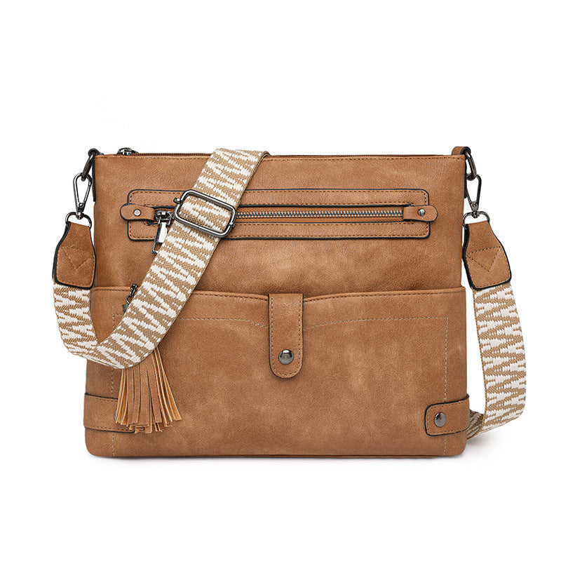 Retro Washed Leather Shoulder Messenger Bag Buyfinity