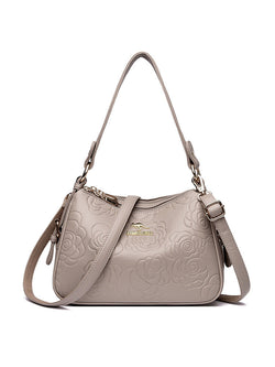 Soft Leather Textured Ethnic Style Simple Versatile Large Capacity Shoulder Messenger Bag Buyfinity