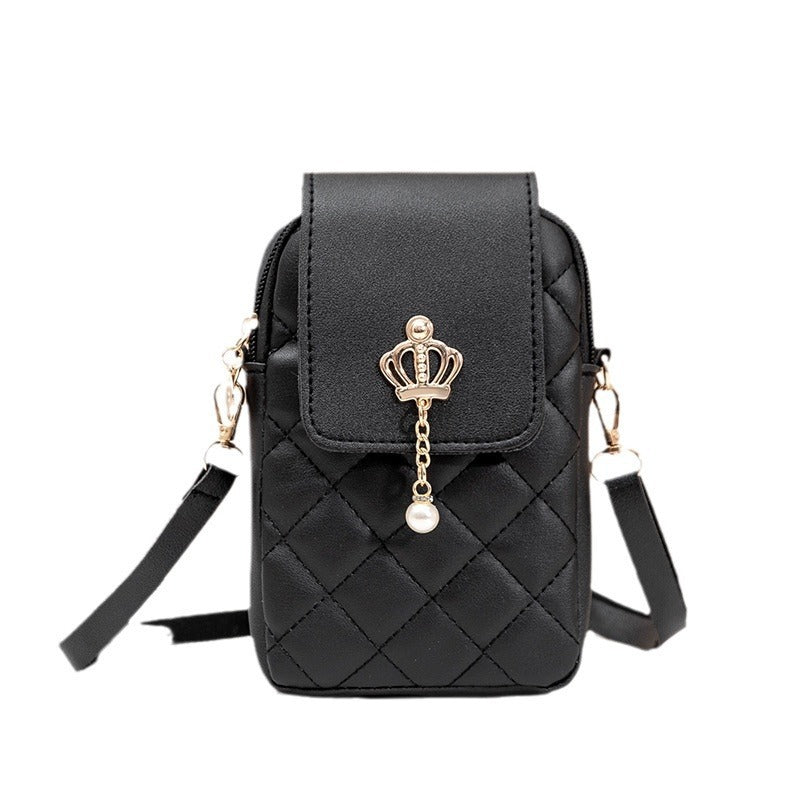 Simple All-match Messenger Bag Pearl Vertical Model In Square Shape Buyfinity