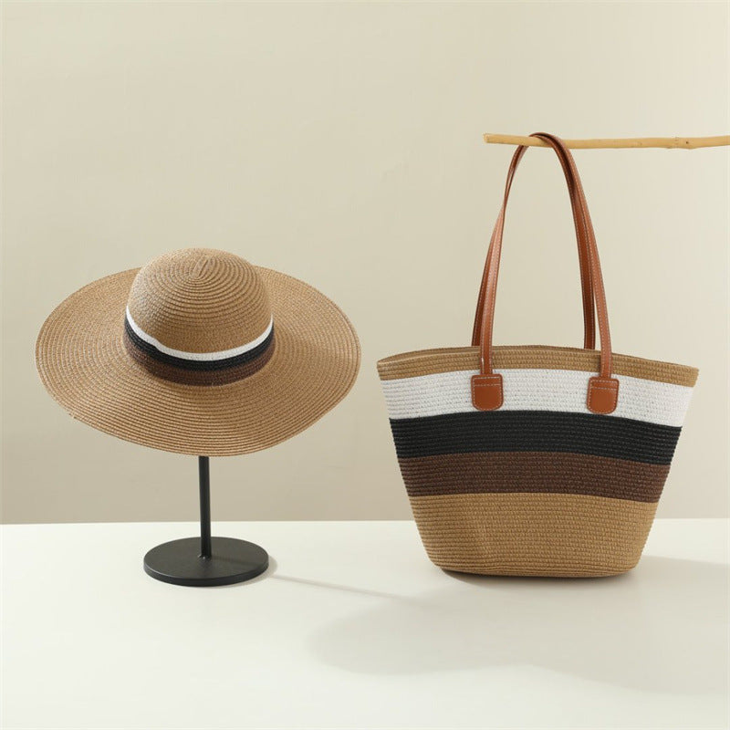 Beach Sun Hat Large Capacity Shoulder Bag Hat Suit Buyfinity