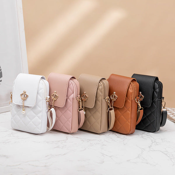 Simple All-match Messenger Bag Pearl Vertical Model In Square Shape Buyfinity