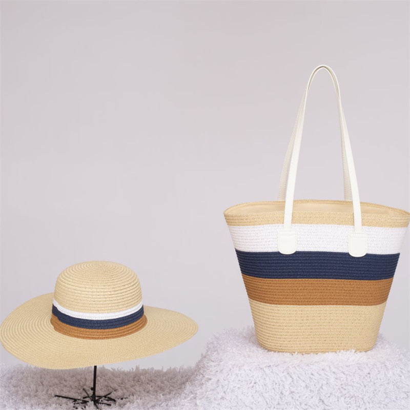 Beach Sun Hat Large Capacity Shoulder Bag Hat Suit Buyfinity