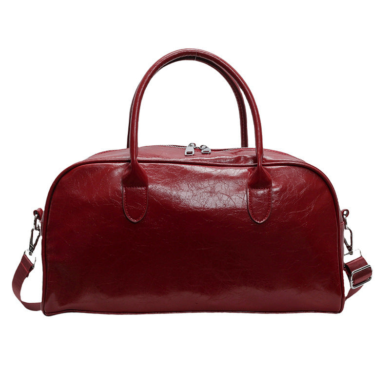 Travel Women's Lightweight Storage PU Leather Large Capacity Outing Luggage Bag Buyfinity