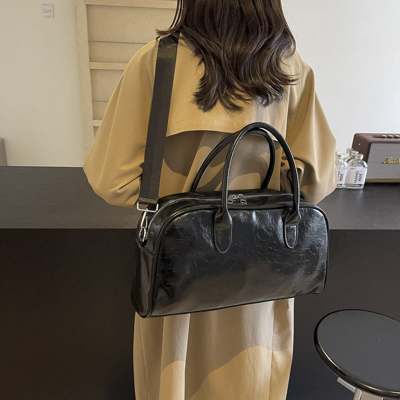 Travel Women's Lightweight Storage PU Leather Large Capacity Outing Luggage Bag Buyfinity