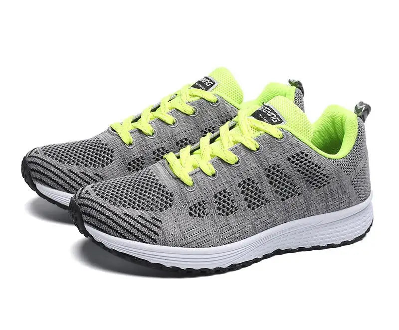 Women Casual Shoes Fashion Breathable Walking Mesh Flat Shoes Sneakers Women 2021 Gym Vulcanized Shoes White Female Footwear Buyfinity