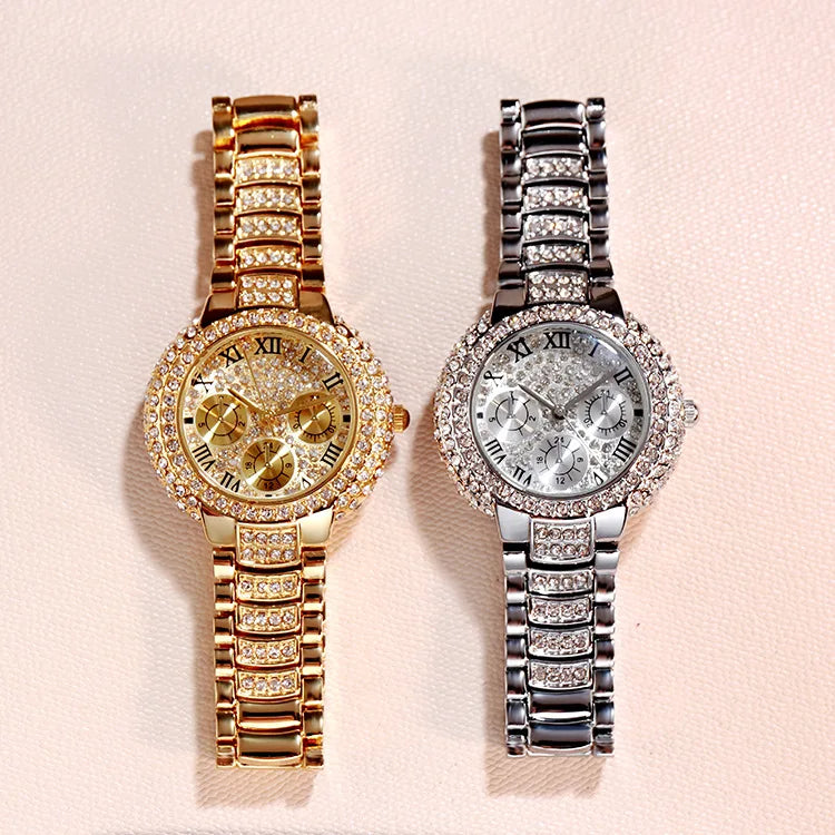 Luxury watch women ladies Stainless Steel bracelet watch diamond Fashion waterproof quartz watch relogio feminino Wristwatches Buyfinity