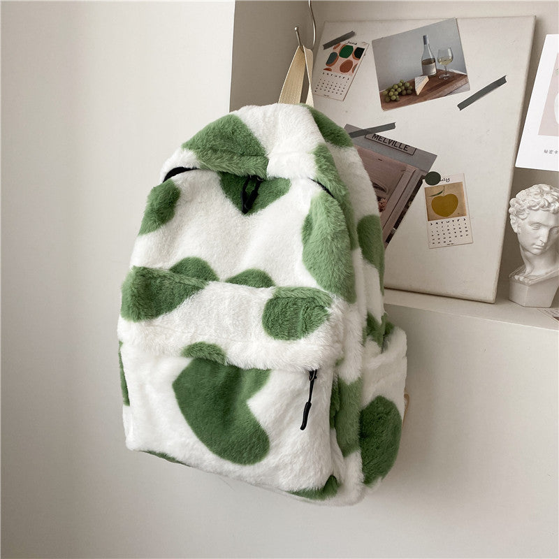 Internet Celebrity Autumn And Winter Furry Scarf Backpack Buyfinity