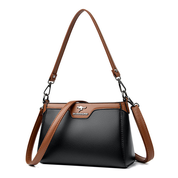 One Shoulder Soft Leather Small Square Stitching Women's Cross-body Bag Buyfinity