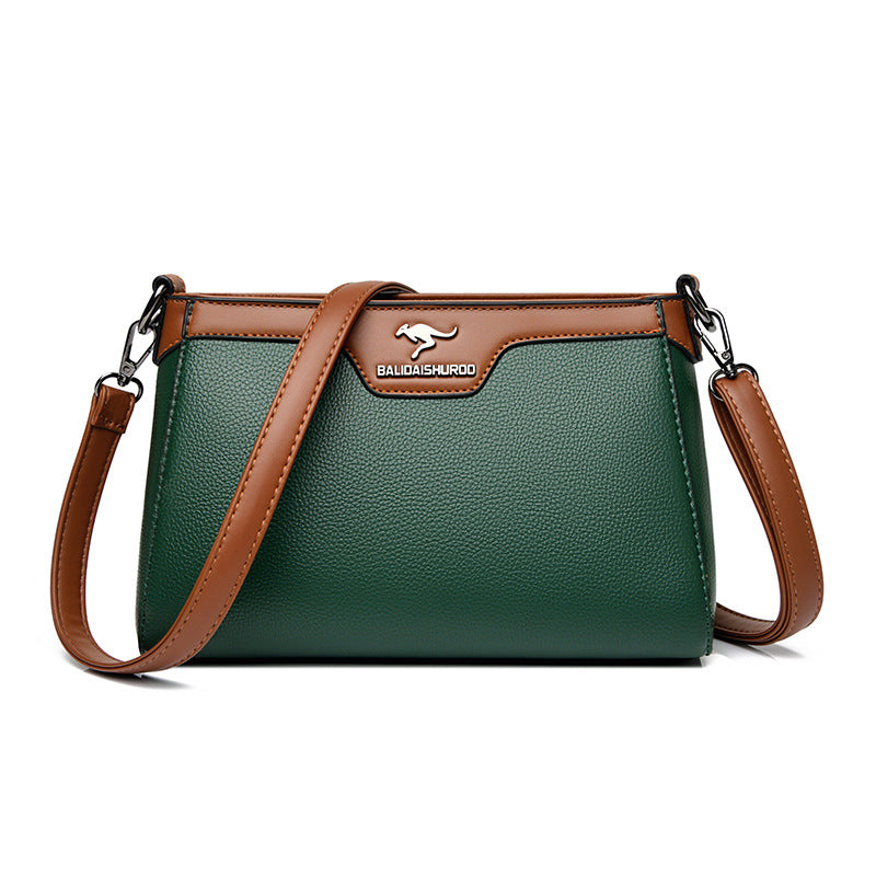 One Shoulder Soft Leather Small Square Stitching Women's Cross-body Bag Buyfinity