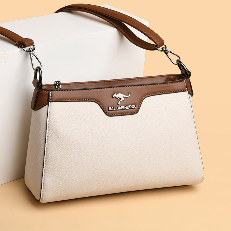 One Shoulder Soft Leather Small Square Stitching Women's Cross-body Bag Buyfinity
