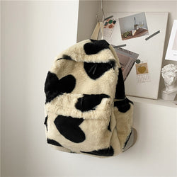 Internet Celebrity Autumn And Winter Furry Scarf Backpack Buyfinity