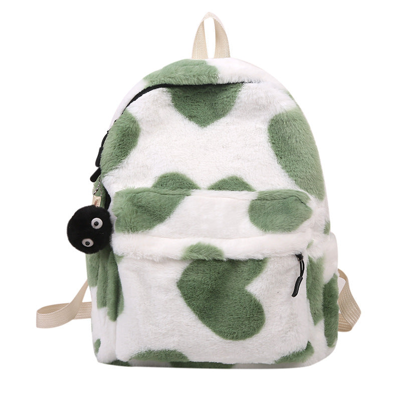 Internet Celebrity Autumn And Winter Furry Scarf Backpack Buyfinity