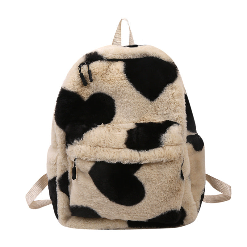 Internet Celebrity Autumn And Winter Furry Scarf Backpack Buyfinity