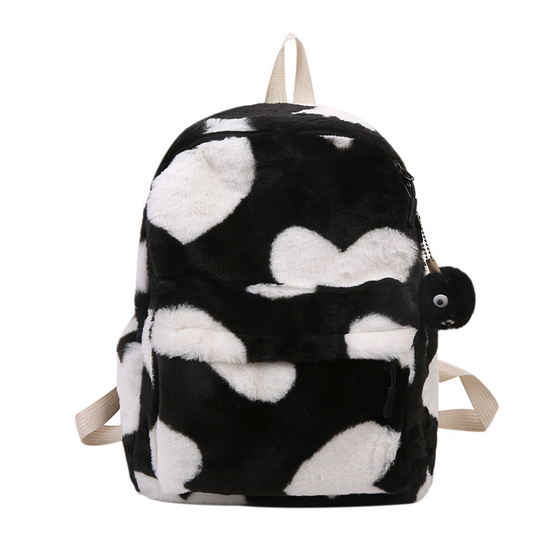Internet Celebrity Autumn And Winter Furry Scarf Backpack Buyfinity