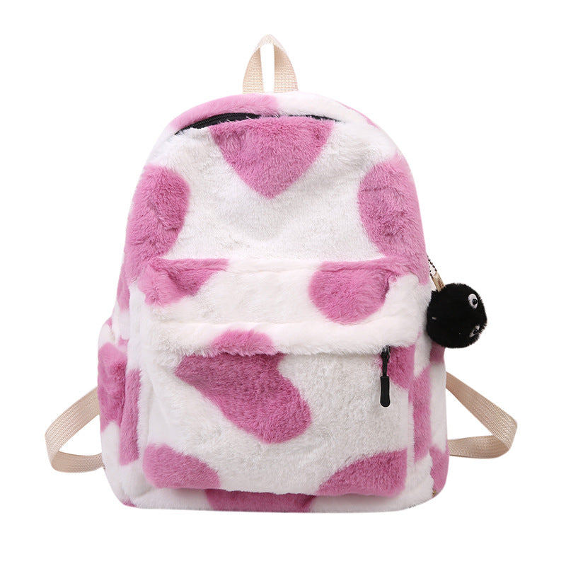 Internet Celebrity Autumn And Winter Furry Scarf Backpack Buyfinity