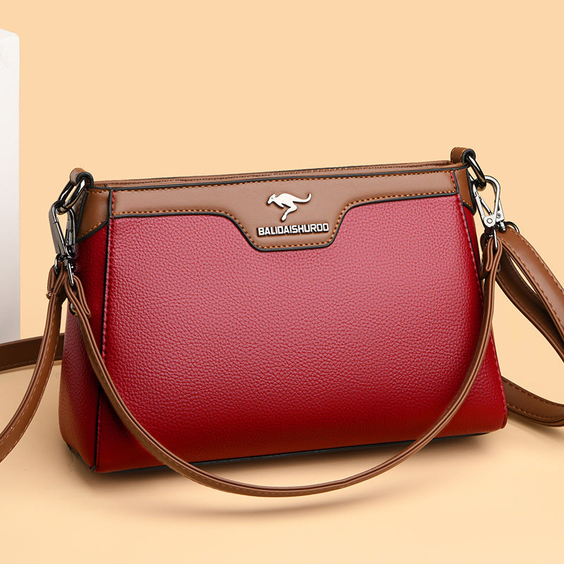 One Shoulder Soft Leather Small Square Stitching Women's Cross-body Bag Buyfinity