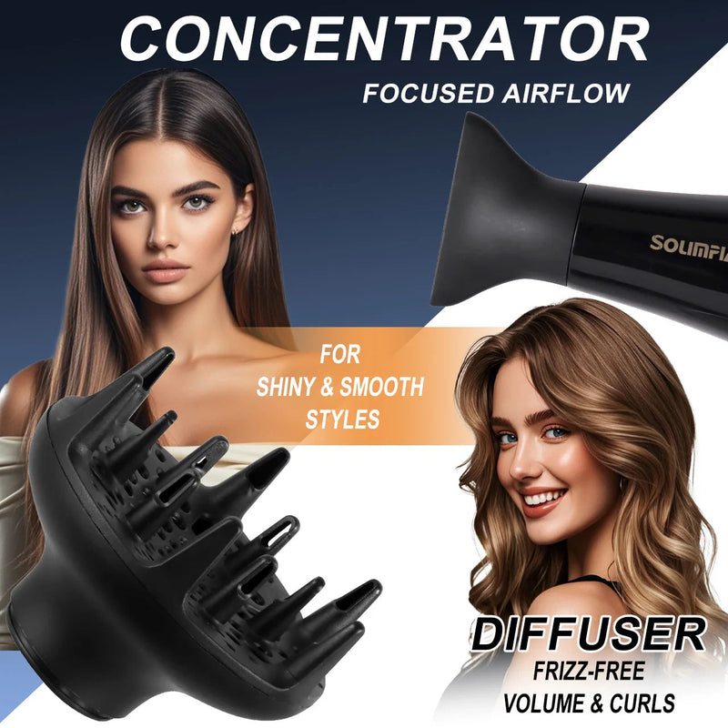 6-Level Professional Hair Dryer Salon Industrial Grade Quick Drying High Temperature Hair Styling Tool Barbecue for Home Buyfinity