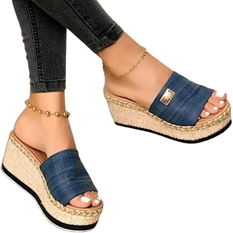 Sandals - Women'S Platform Sandals, Wedge Heel,  Straps, Summer Beach Fashion Sapatos Femininos босоножки летние Sandalias Buyfinity