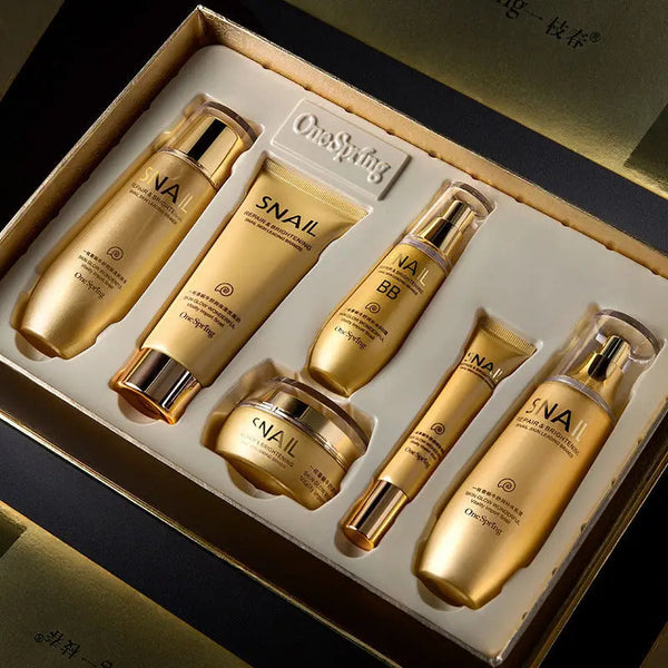 6pcs Snail Collagen Skin Care Sets Moisturizing Facial Set Skincare Products Face Cream Facial Cleanser Toner Face Care Kits Buyfinity