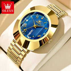 OLEVS Quartz Watch for Women Golden Tungsten steel Luxury Elegant Waterproof Calendar High Quality Watch Women's Wristwatches Buyfinity