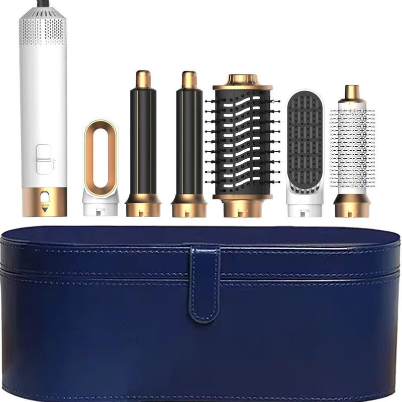 6 in 1 Hair Dryer Brush Detachable Airflow Comb Curler Straightening Brush Heat Control Styler for Smooth Hair Buyfinity