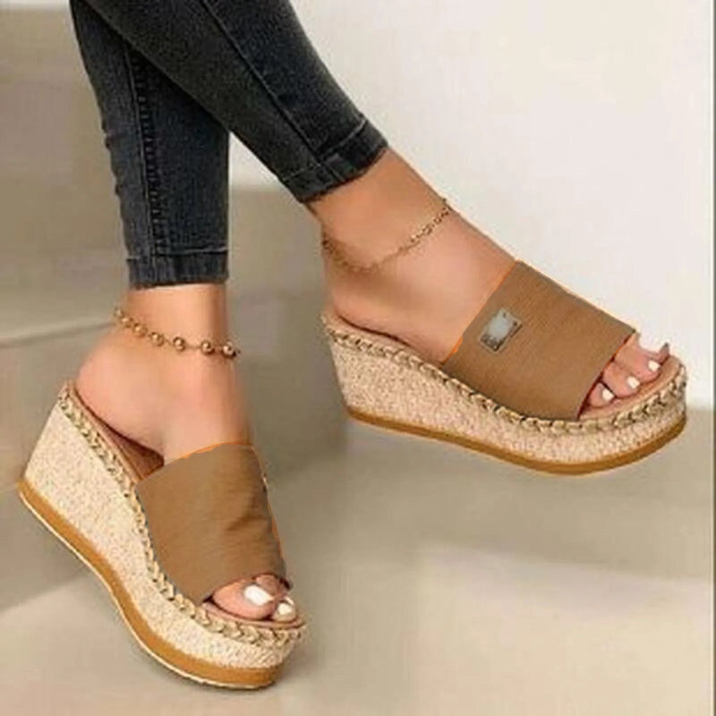 Sandals - Women'S Platform Sandals, Wedge Heel,  Straps, Summer Beach Fashion Sapatos Femininos босоножки летние Sandalias Buyfinity