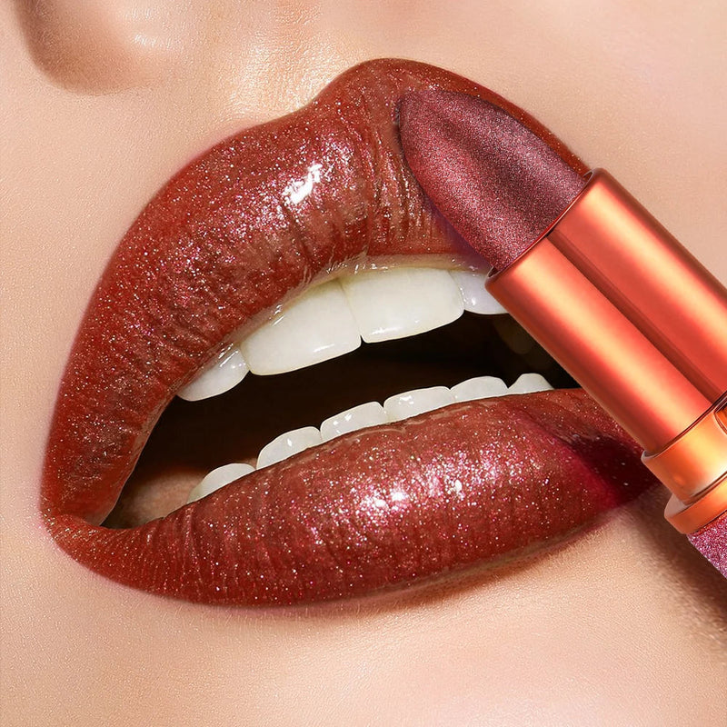 Rose smoke powder, bright starry sky, glossy velvet texture, durable, make your lips shiny, waterproof, anti-fouling. Buyfinity
