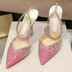 Eilyken Street Style Camouflage Crystal Buckle Strap Women Pumps Sexy Thin High Heels Pointed Toe Stripper Prom Shoes Buyfinity