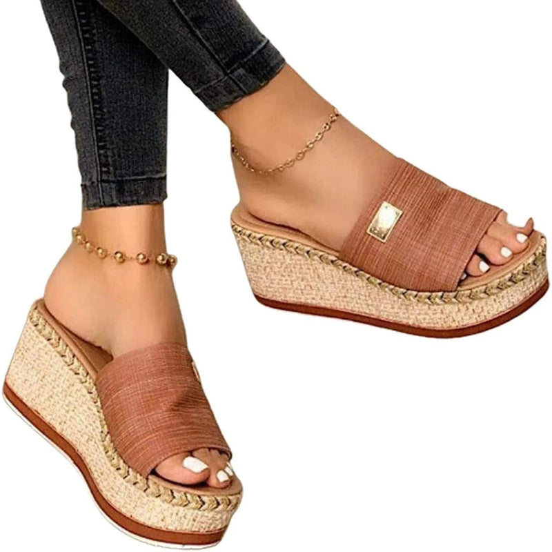 Sandals - Women'S Platform Sandals, Wedge Heel,  Straps, Summer Beach Fashion Sapatos Femininos босоножки летние Sandalias Buyfinity