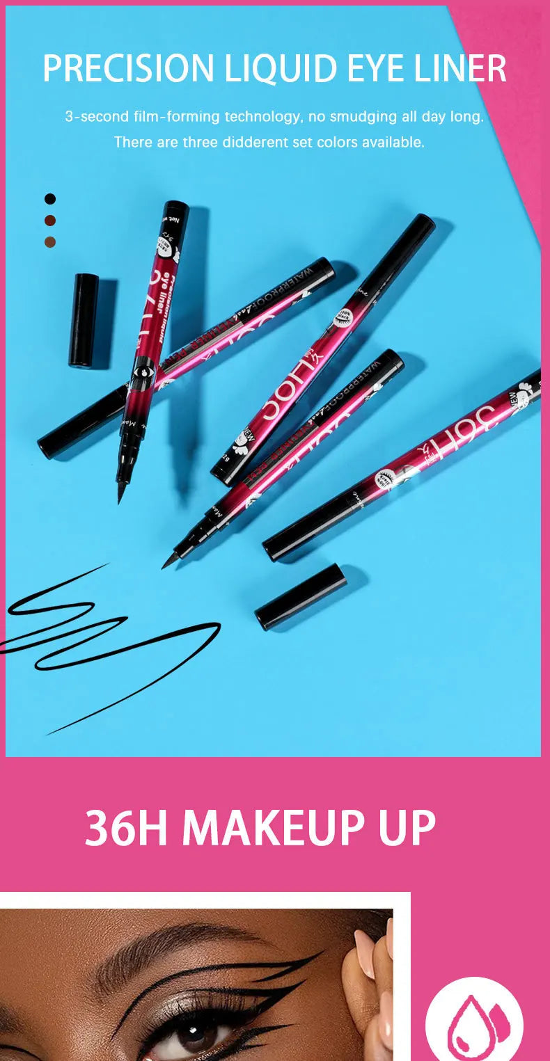 Long Lasting Quick Drying Waterproof Easy To Color Non Smudging Smooth Liquid Eyeliner Buyfinity