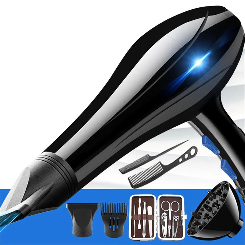 Hair Dryer 2200W Professional Powerful Hair Dryer Fast Heating Hot And Cold Adjustment Ionic Air Blow Dryer with Air Collecting Buyfinity