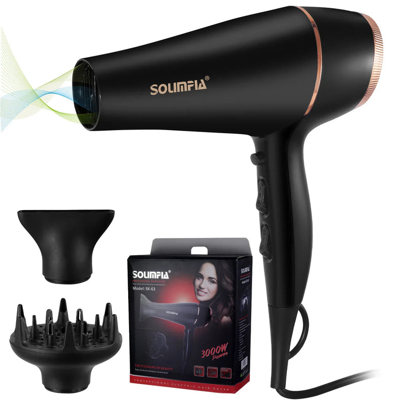 6-Level Professional Hair Dryer Salon Industrial Grade Quick Drying High Temperature Hair Styling Tool Barbecue for Home Buyfinity