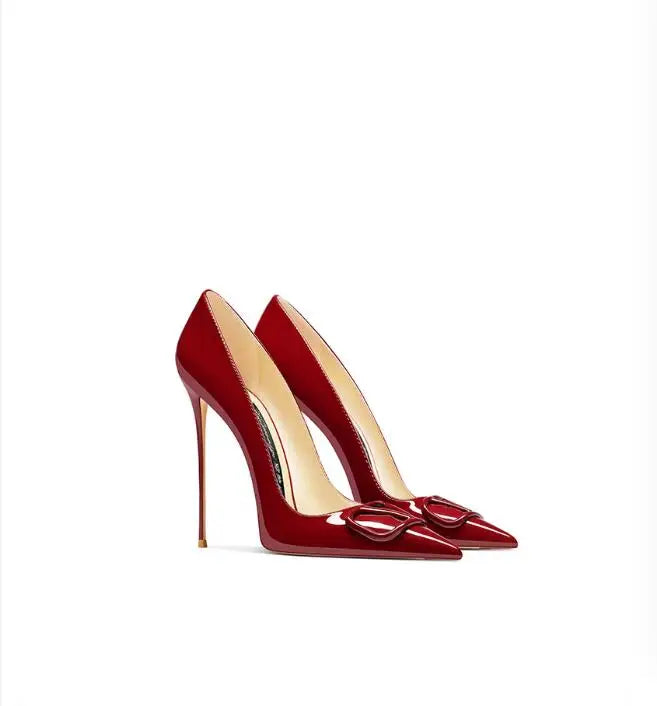 Women's Leather High Heels, Luxurious and Elegant Shoes, Shallow Mouth, Fashionable, Wedding Buyfinity