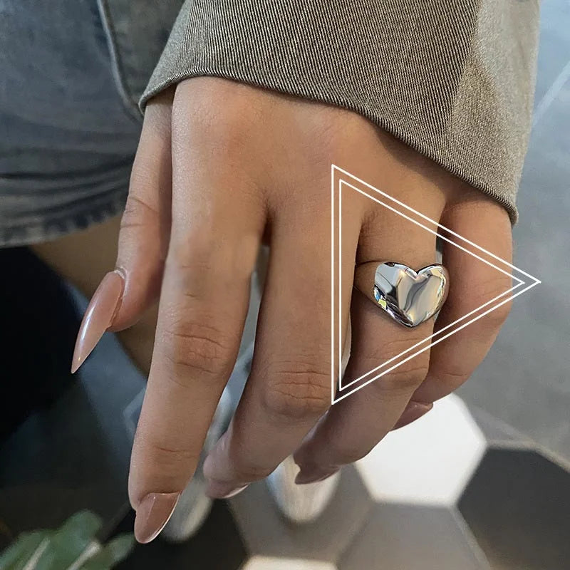 Gold Silver Color Irregular Wave Rings Trendy Simple Geometric Handmade Jewelry for Women Couple Adjustable Ring Wedding Buyfinity