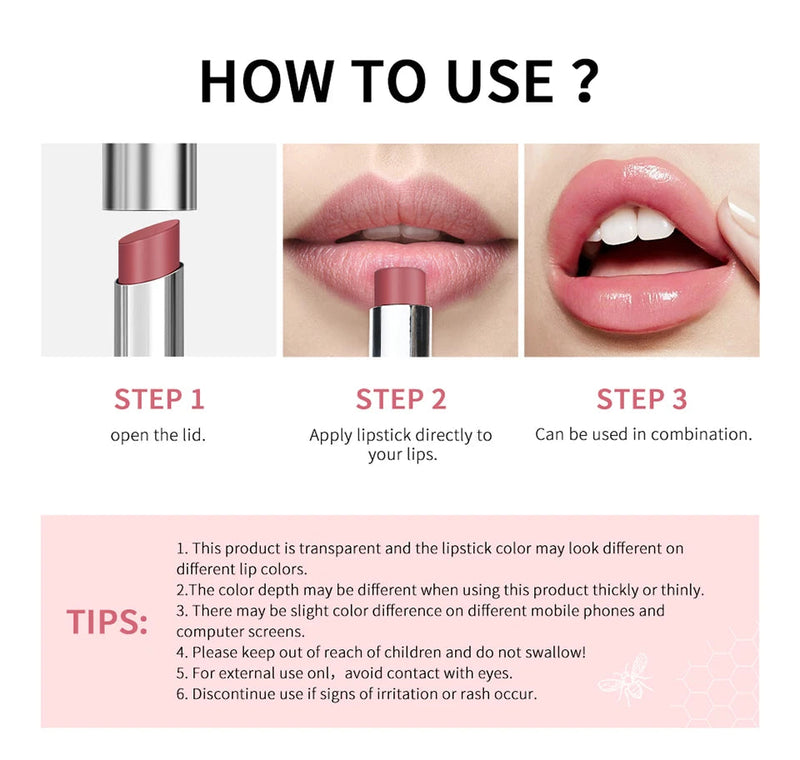 Black Honey Lipstick Long Lasting Moisturizing Natural Lip Plumper Makeup Lip Plumping Gloss Cosmetics Exfoliating for Lip Buyfinity