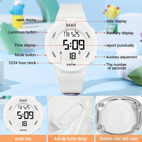 Watches for Women, Fashion Watch With High-Resolution LED Definition Display, Waterproof Multi-Function Electronic Digital Watch Buyfinity