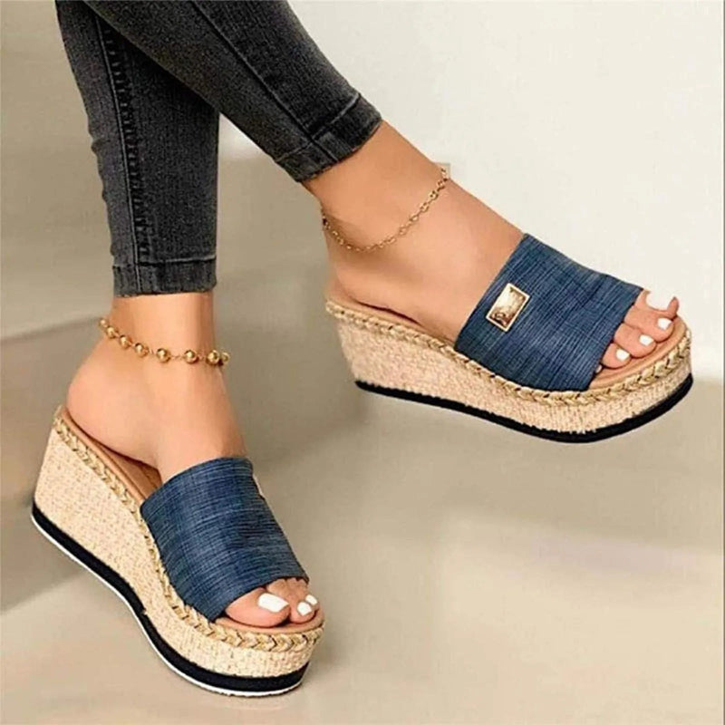 Sandals - Women'S Platform Sandals, Wedge Heel,  Straps, Summer Beach Fashion Sapatos Femininos босоножки летние Sandalias Buyfinity