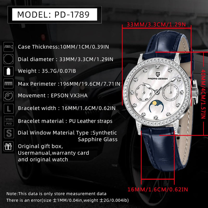 2024 New PAGANI DESIGN Luxury Womens Watches Quartz Watch Fo Women Exquisite Ladies Watch Gift Clock Leather Fashion Reloj Mujer Buyfinity