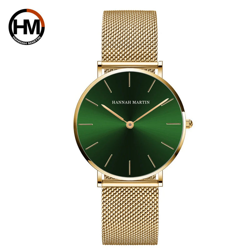 Top Brand Women Stainless Steel Mesh Belt Ultra-thin Rose Gold Dial Japanese Quartz Movement 36mm Minimalist Women Wrist Watches Buyfinity