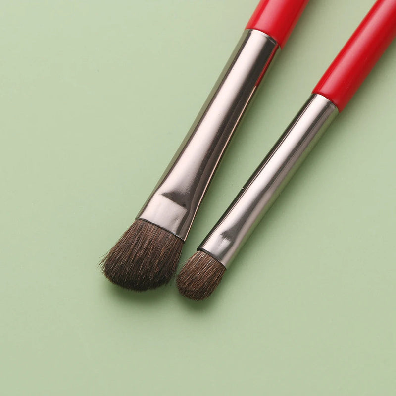 BEILI Red Eye Makeup Brushes Sets Professional Natural Hair Eyeshadow Foundation Powder Blush Eyeshadow Brush Kit Comestics Tool Buyfinity