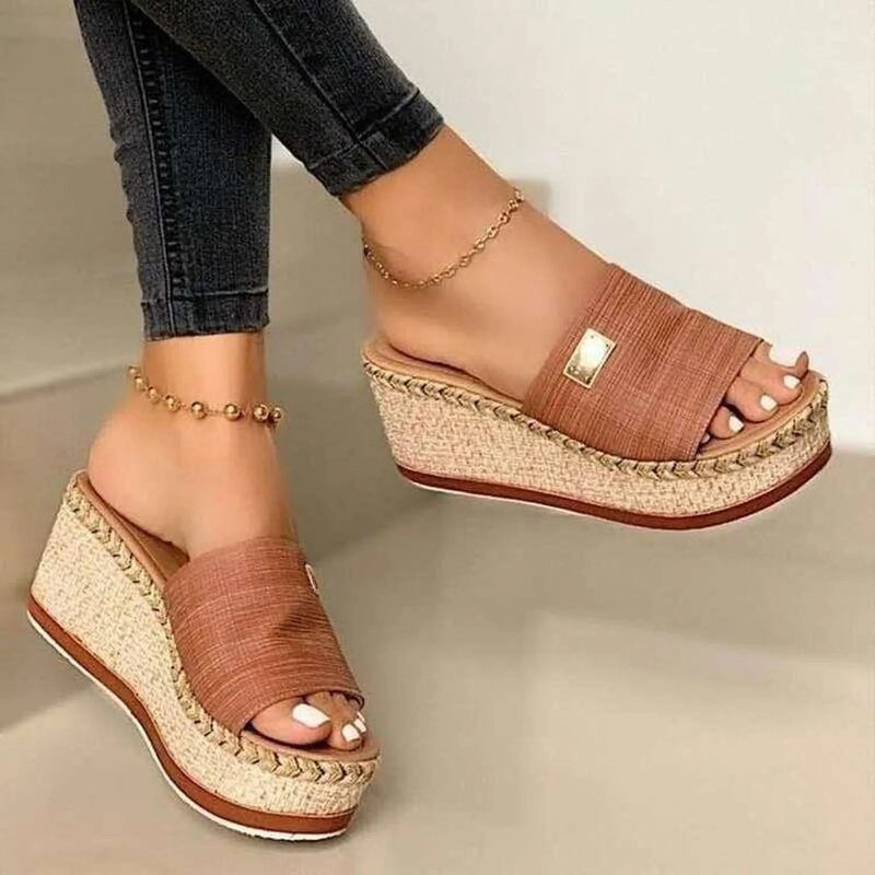 Sandals - Women'S Platform Sandals, Wedge Heel,  Straps, Summer Beach Fashion Sapatos Femininos босоножки летние Sandalias Buyfinity