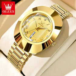 OLEVS Quartz Watch for Women Golden Tungsten steel Luxury Elegant Waterproof Calendar High Quality Watch Women's Wristwatches Buyfinity