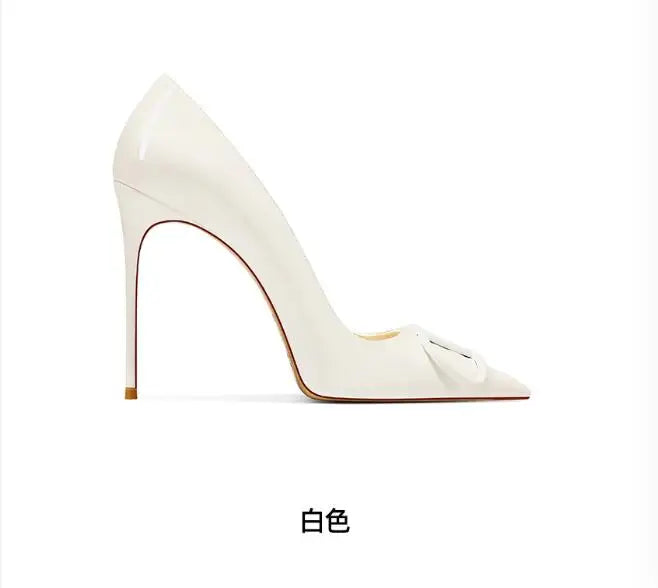 Women's Leather High Heels, Luxurious and Elegant Shoes, Shallow Mouth, Fashionable, Wedding Buyfinity