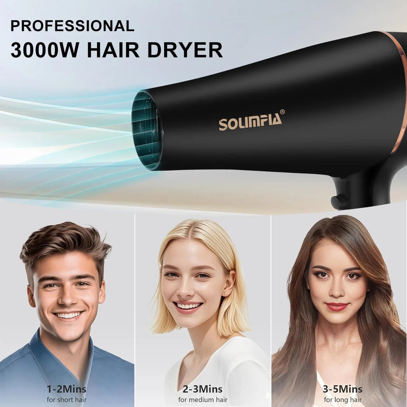 6-Level Professional Hair Dryer Salon Industrial Grade Quick Drying High Temperature Hair Styling Tool Barbecue for Home Buyfinity