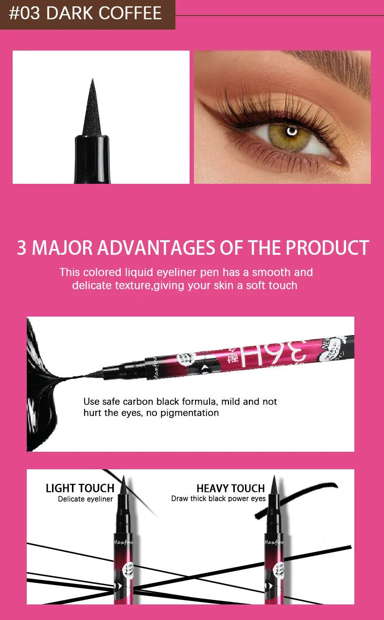 Long Lasting Quick Drying Waterproof Easy To Color Non Smudging Smooth Liquid Eyeliner Buyfinity